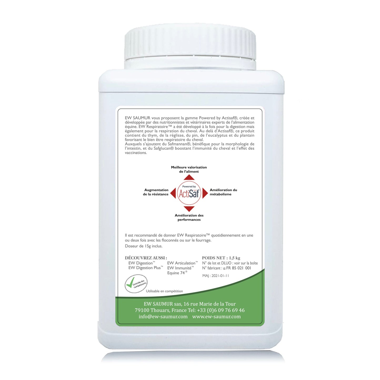 EW Respiratoire, à la fois pour la digestion mais également pour la respiration du cheval - EW Saumur