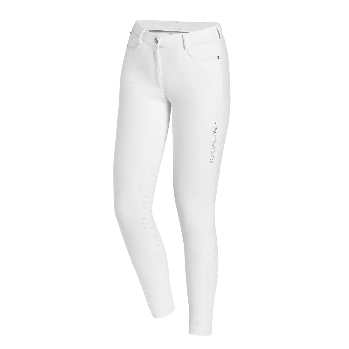 Pantalon Livia, blanc, genoux grip - Schockemöhle Sports