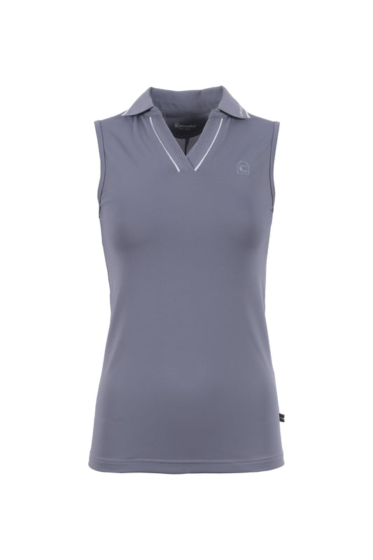 Caval Sleeveless polo, blue shadow - Cavallo SS24