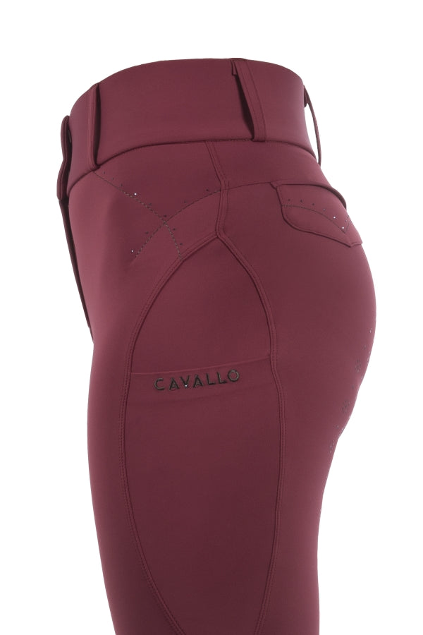 Pantalon Candera Grip mobile, Dark red - Cavallo AH 2023