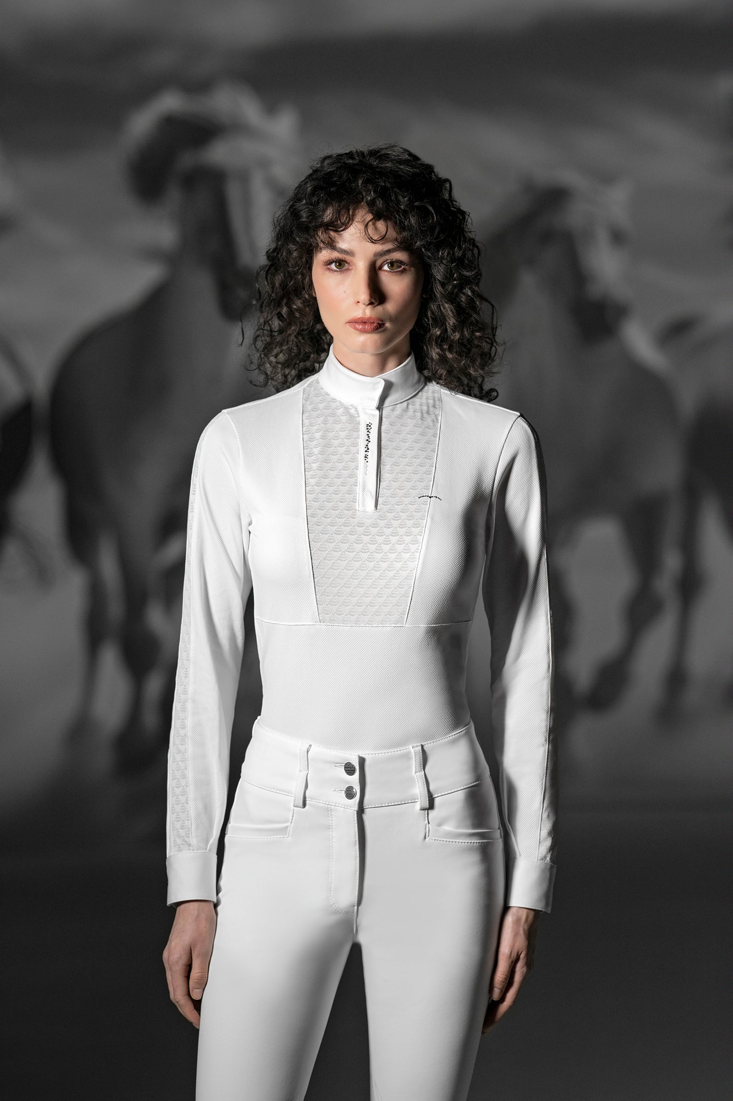 Polo de concours manches longues Brulla, Noir - Animo FW 24