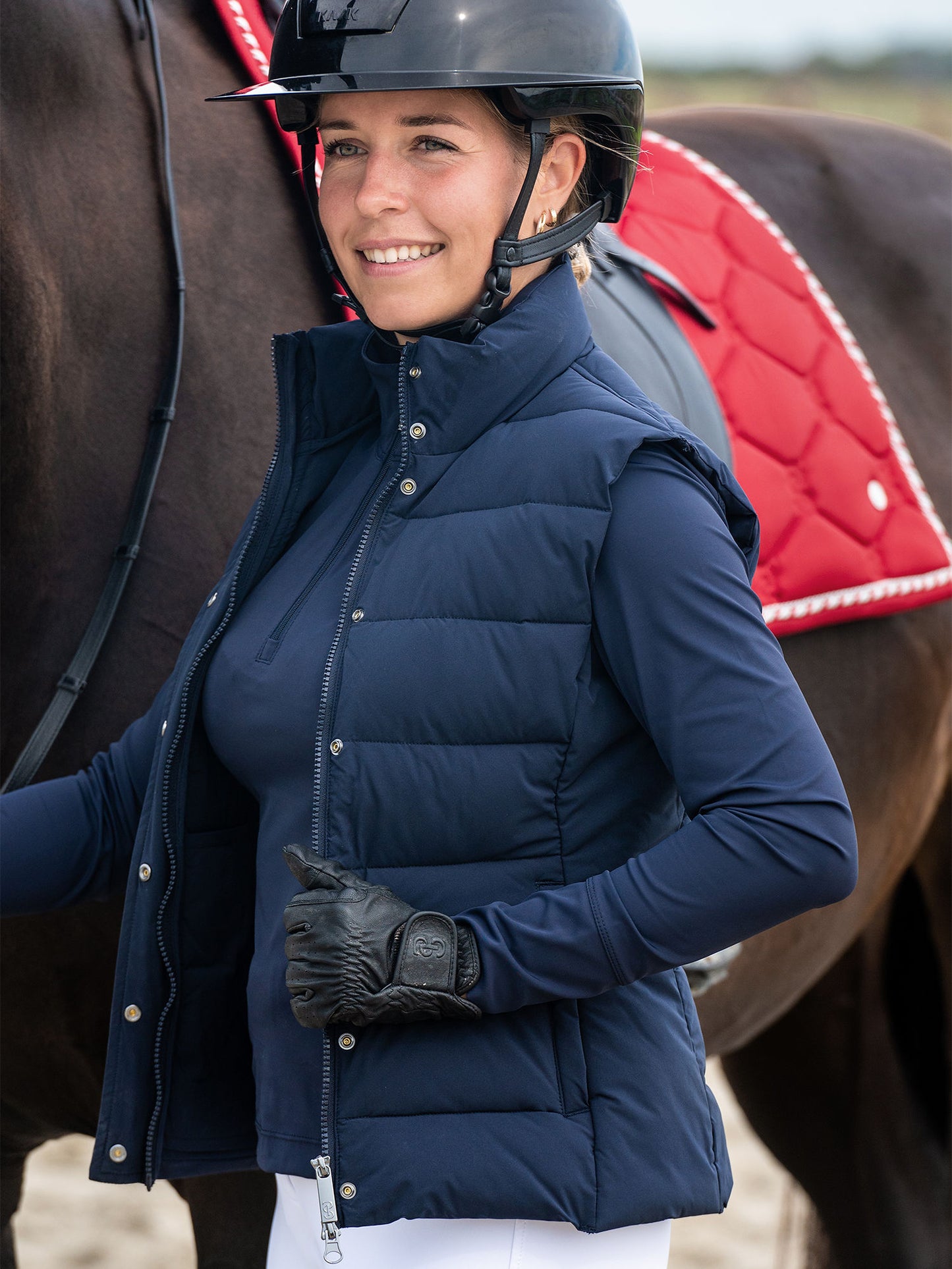 Bodywarmer, Joan Padded Vest, Navy - Ps of Sweden FW 23