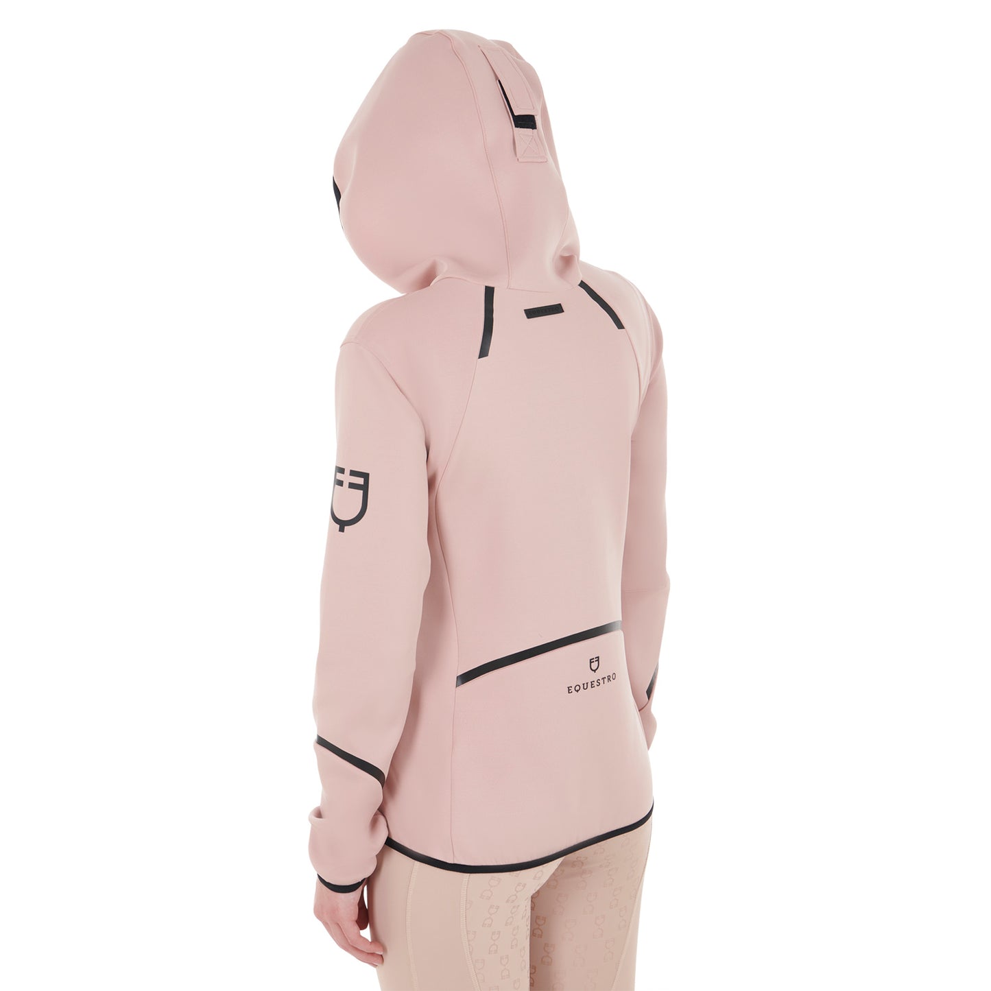 Sweat technique en jersey avec zip, Cameo Rose - Equestro FW24