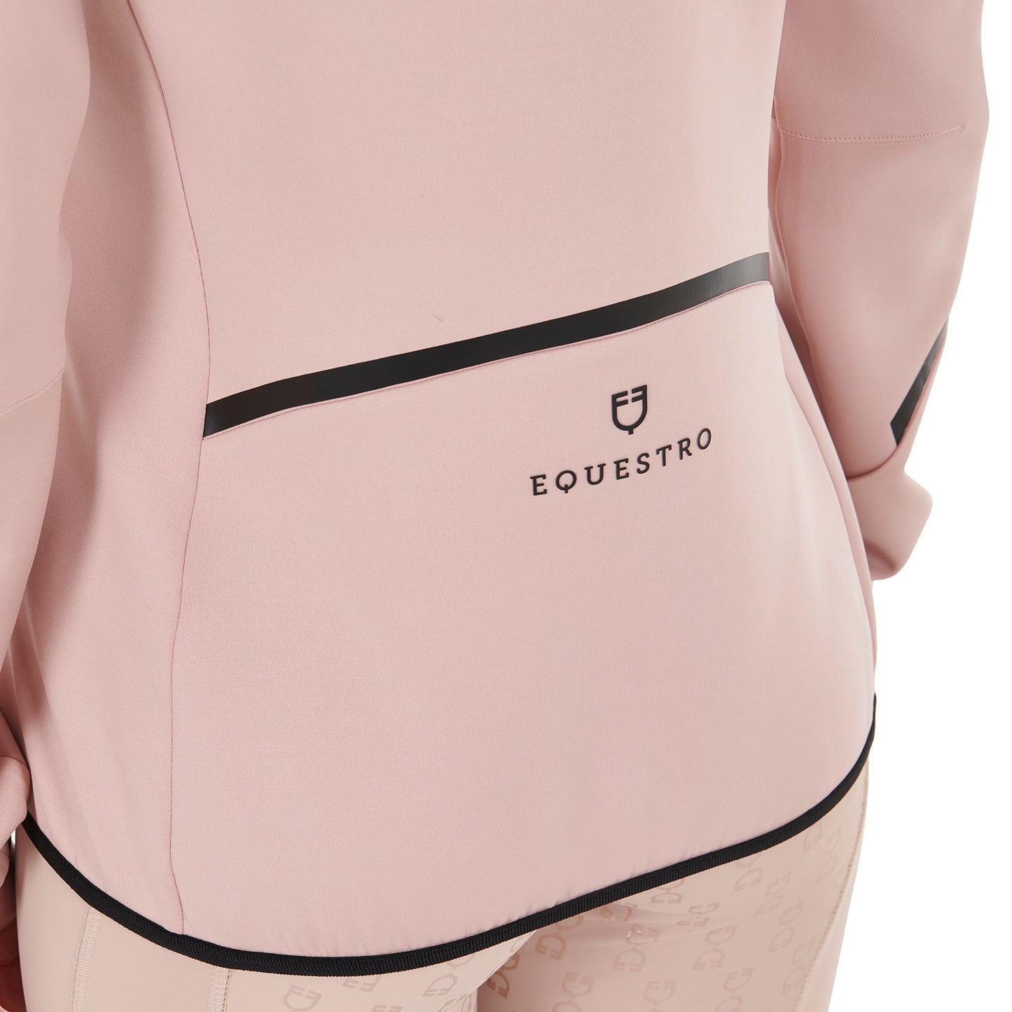 Sweat technique en jersey avec zip, Cameo Rose - Equestro FW24