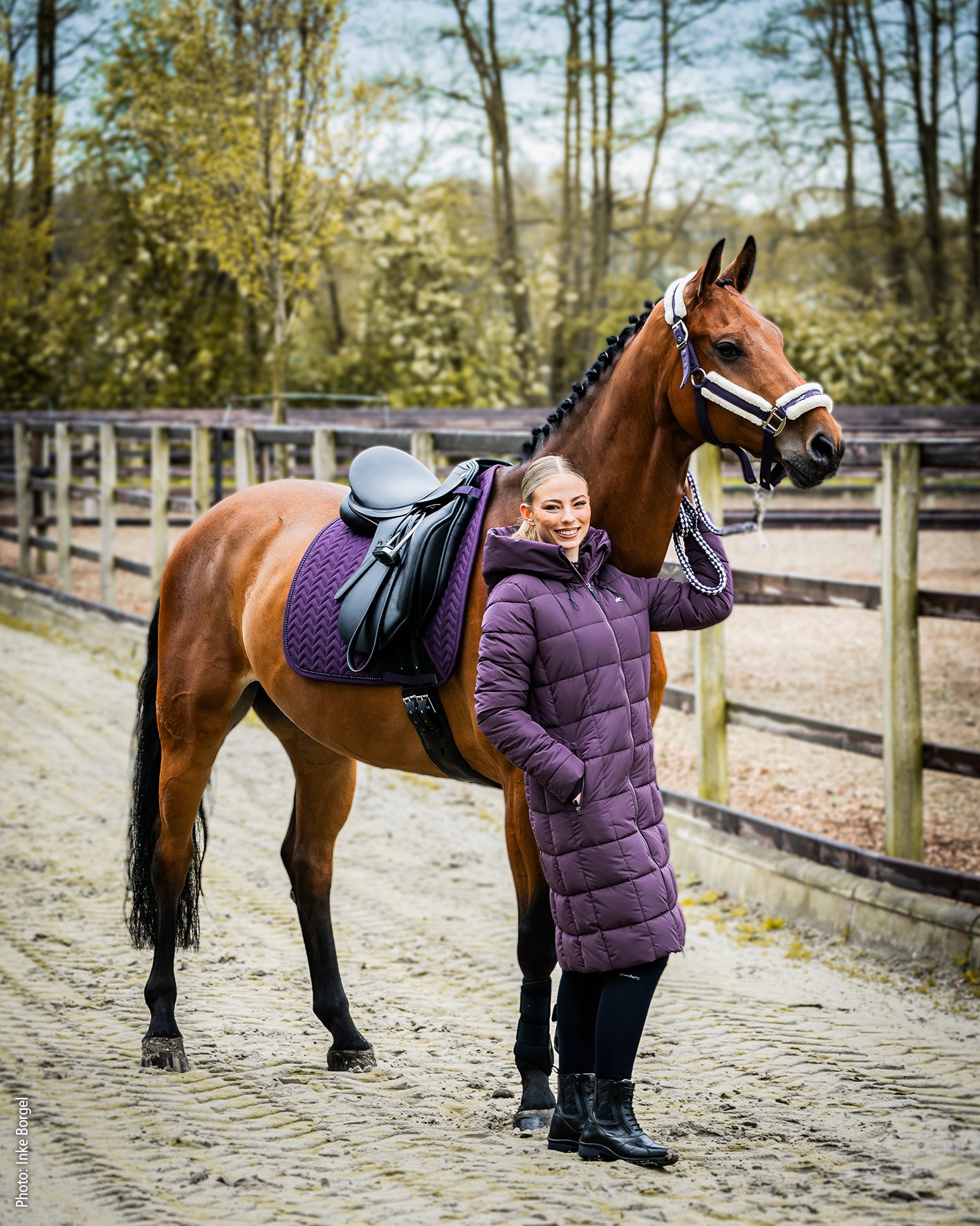 Manteau long SPKyra Style, Deep mauve - Schockemöhle AW 24