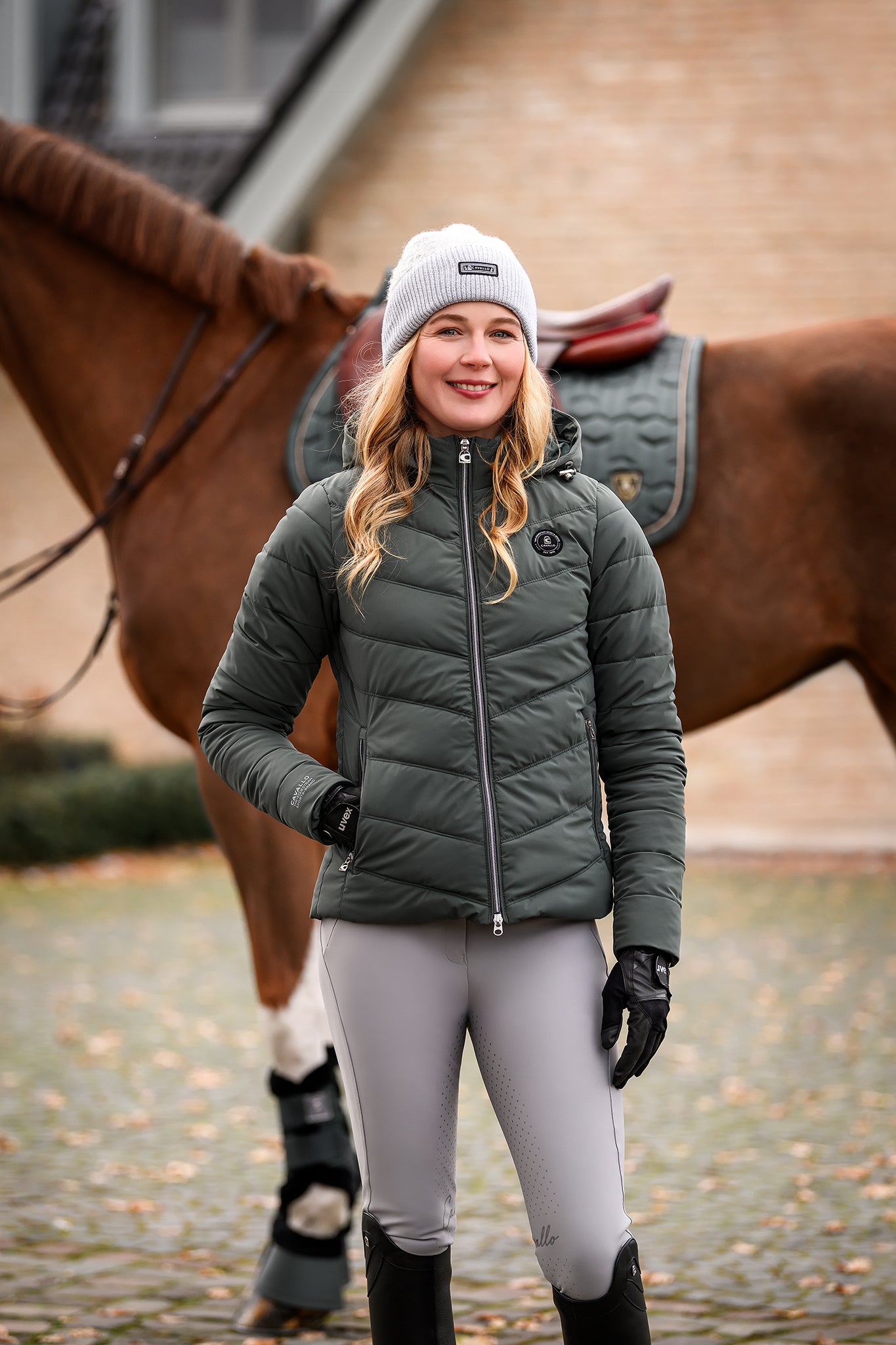 Veste matelassée Cavalmena, silver pine - Cavallo AW 24