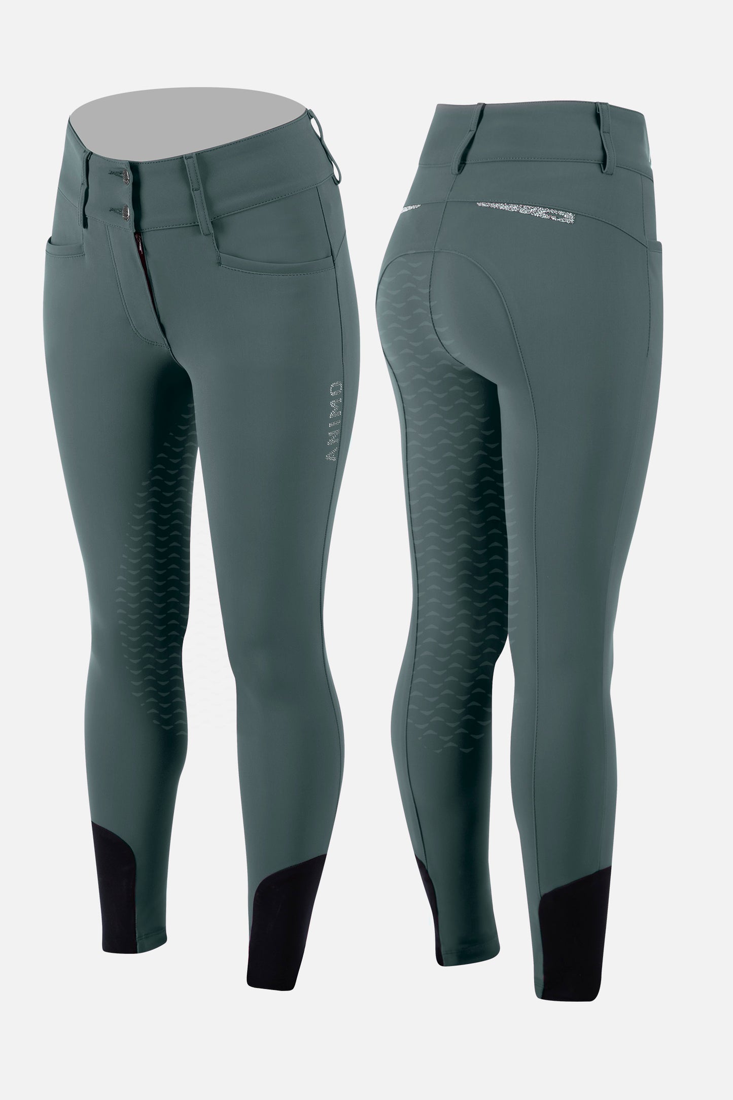 Pantalon Nathan, Full grip, Verde Giada - Animo