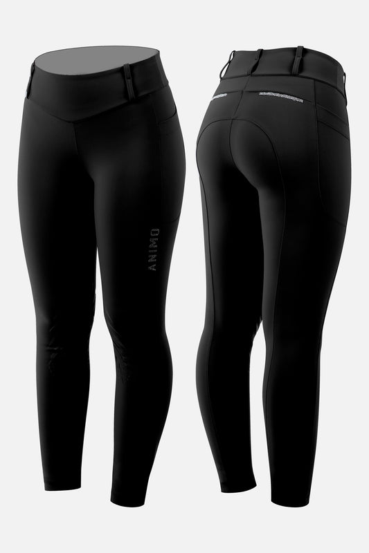 Pantalon legging Nipsey, genoux grip, Noir - Animo FW 24