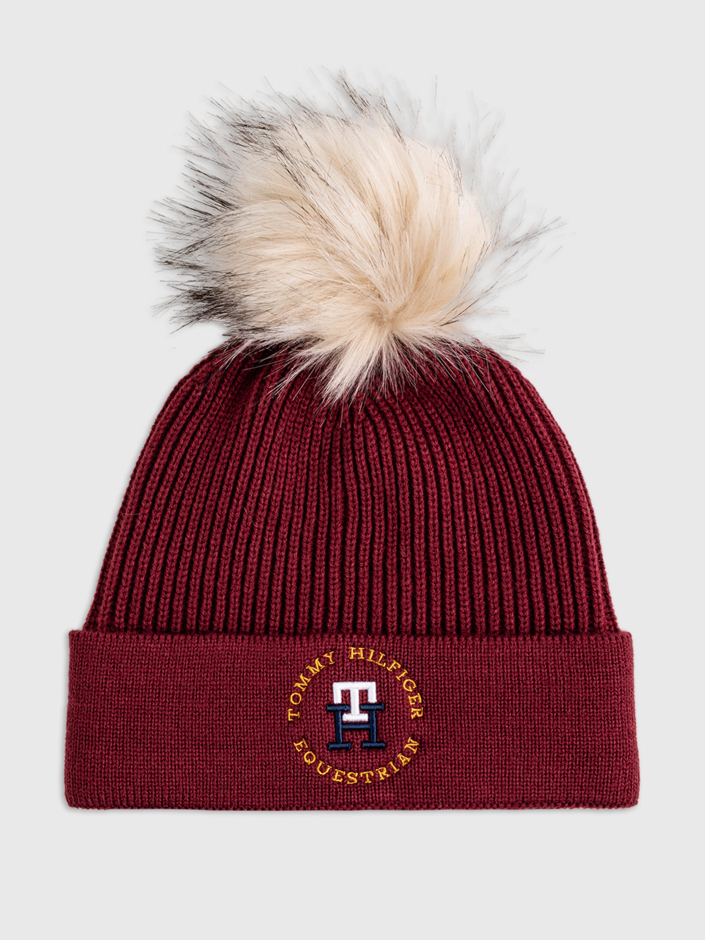 Bonnet Vancouver Pompom, Rouge- Tommy Hilfiger AW24