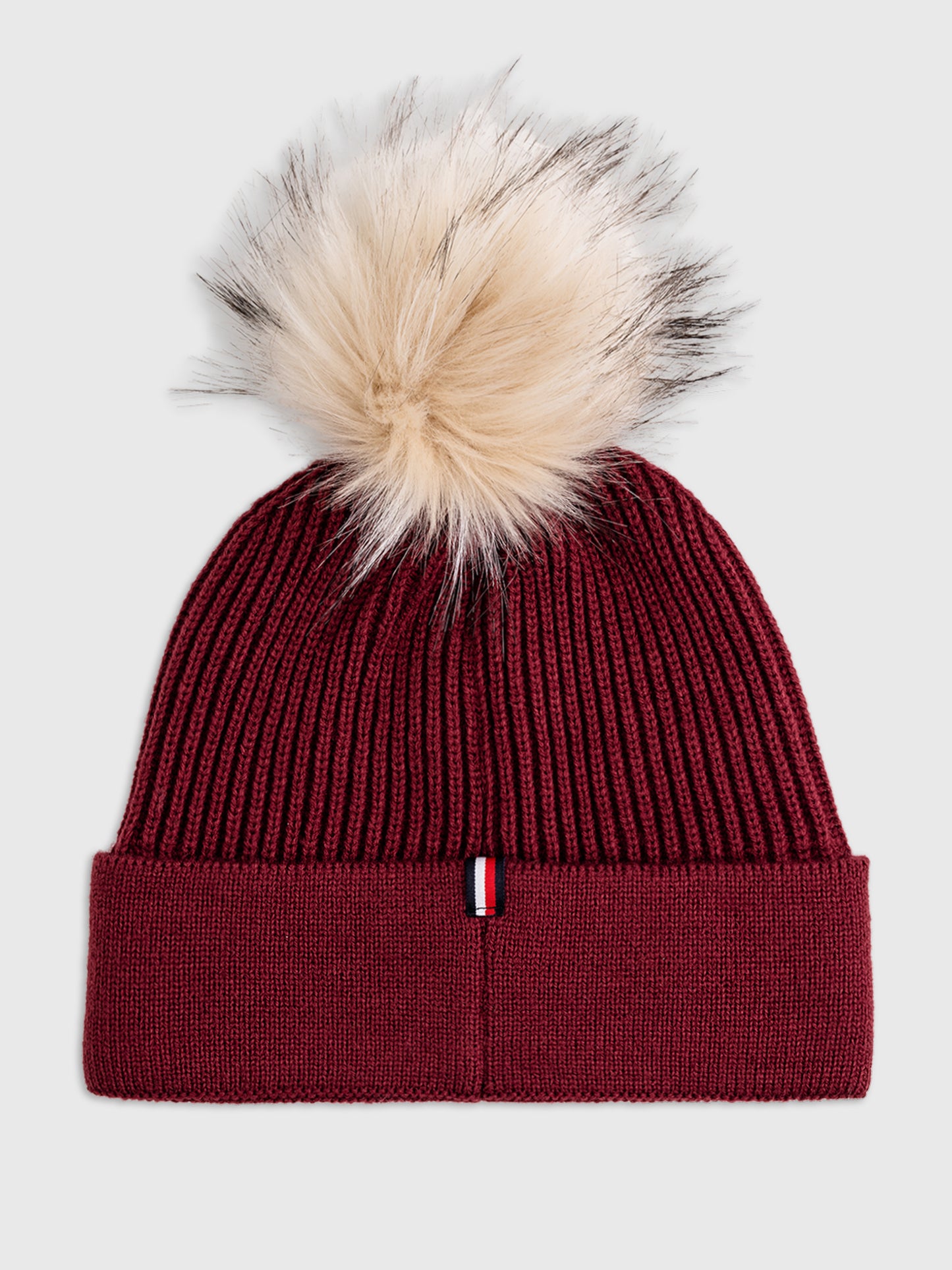 Bonnet Vancouver Pompom, Rouge- Tommy Hilfiger AW24