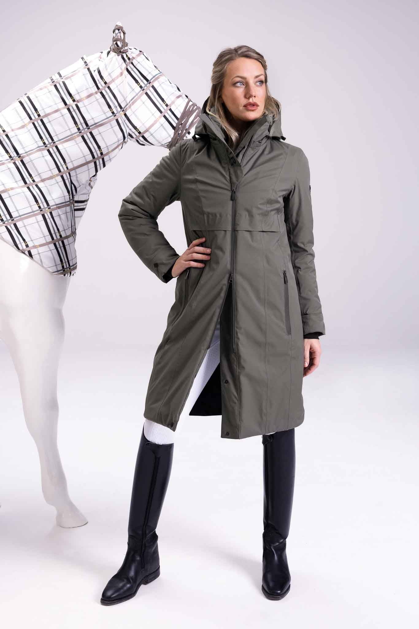 Parka longue Rainjacket, Foggy green - Pikeur AH 2023