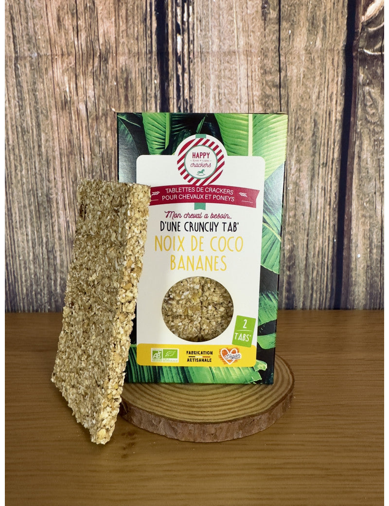 Tabs' Bananes Noix de coco, Pack de 120 gr - Happy Crackers