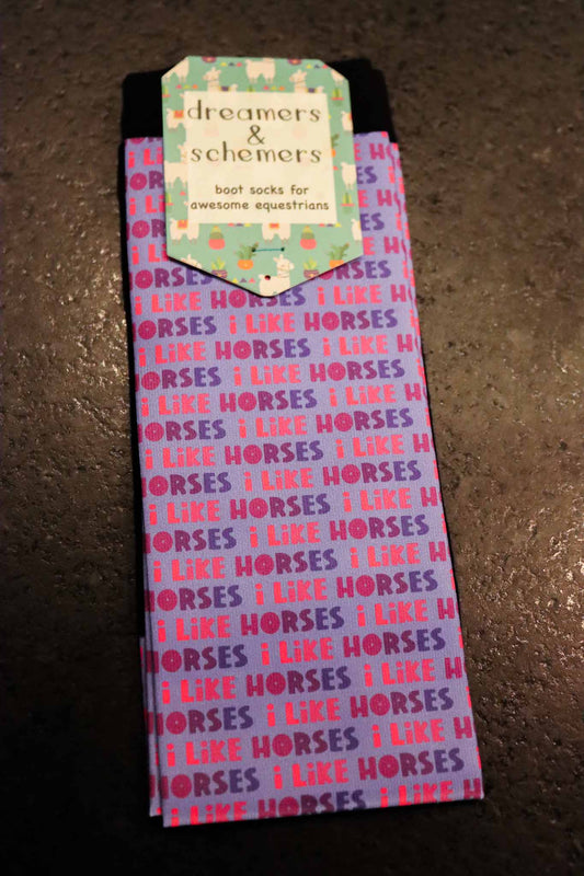 Riding socks, pattern I like Horses - Dreamers &amp; Schemers