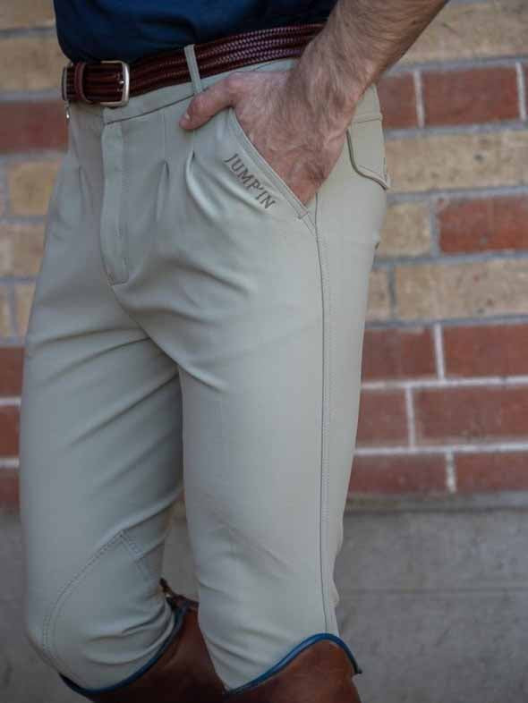 Men's riding trousers with Tom darts, Super X, Beige - Jump'In