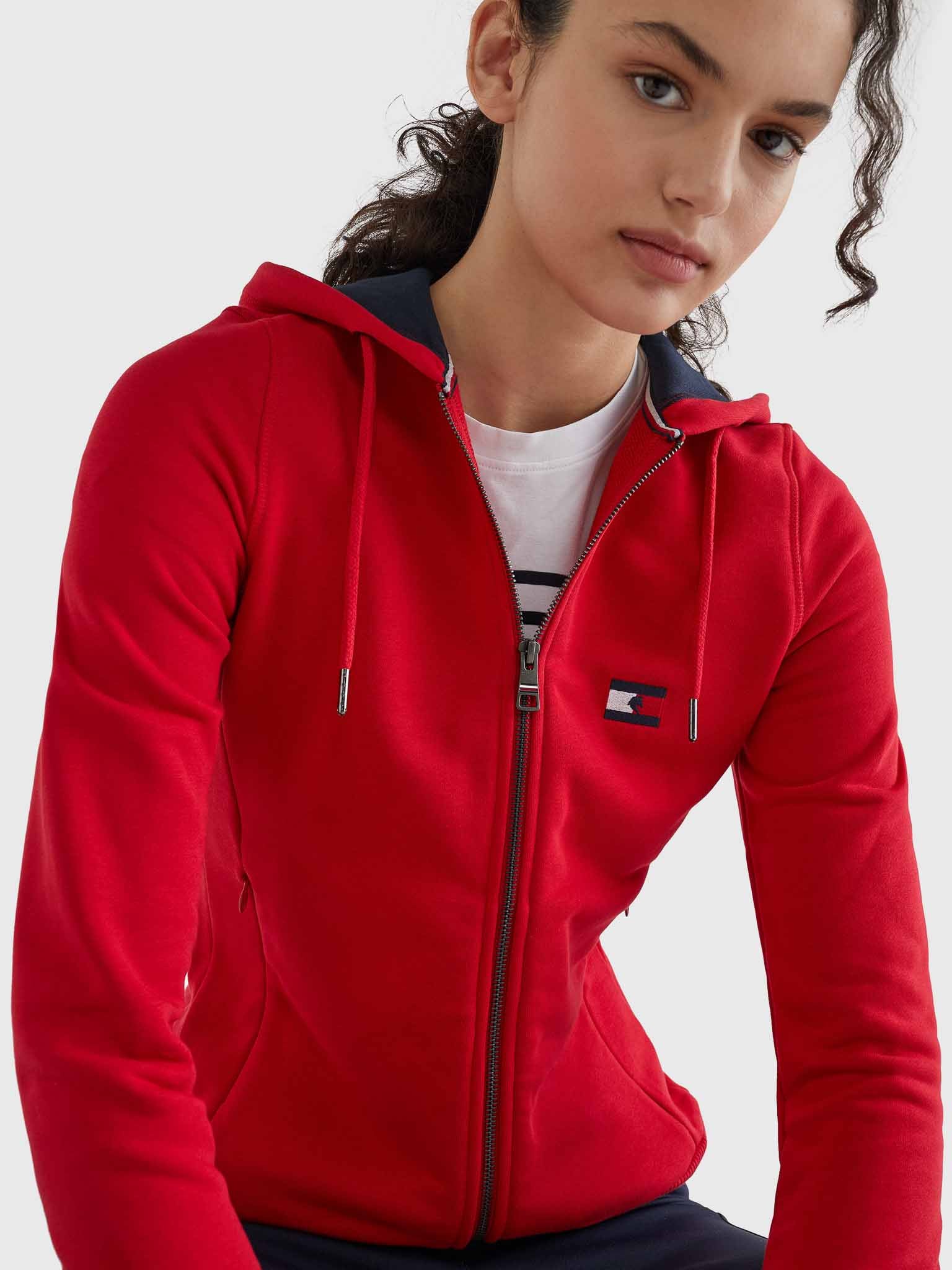 Zip hoodie, Primary red - Tommy Hilfiger Equestrian SS22