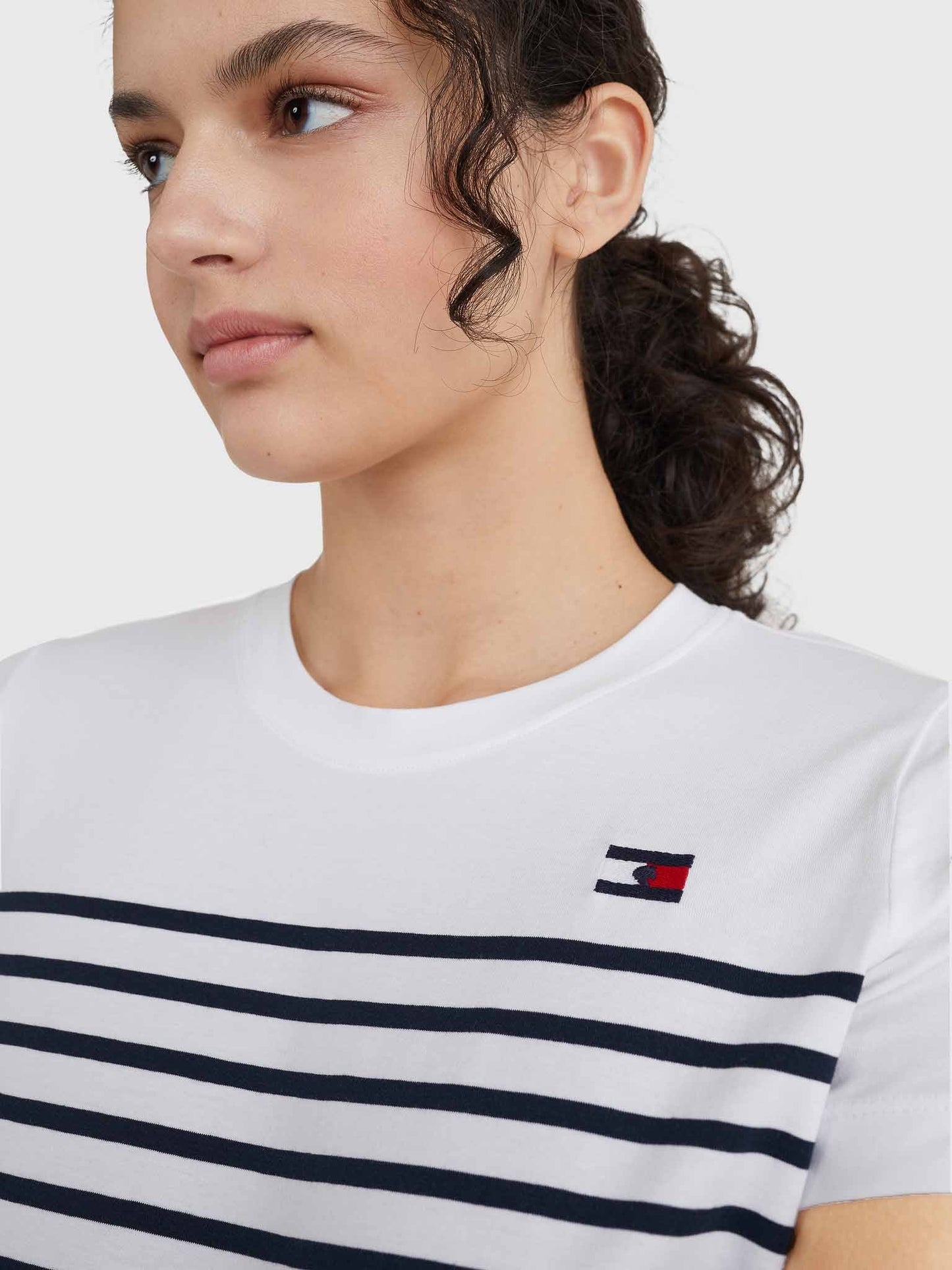 T-shirt style cotêlé, Optic white - Tommy Hilfiger Equestrian SS22