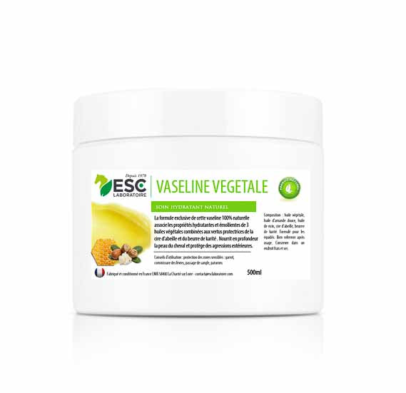 Vaseline végétale – Nourrit et protège la peau du cheval – ESC Laboratoire